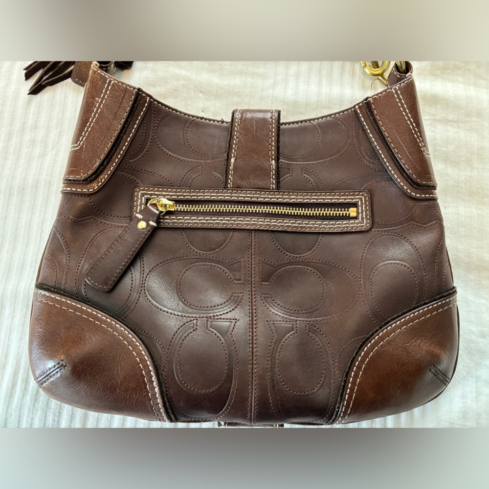 Vintage Coach Hampton shoulder hobo bag, chocolate brown - Picture 6 of 6